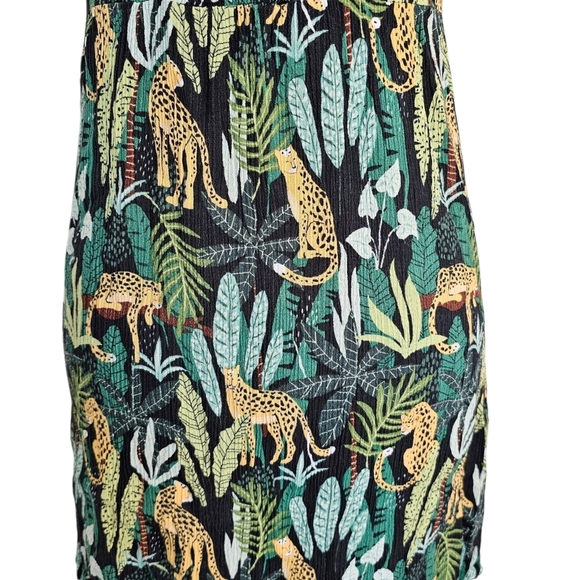 House Tropical Leopard Print Spaghetti Strap Mini Dress Sz XS - Picture 8 of 10